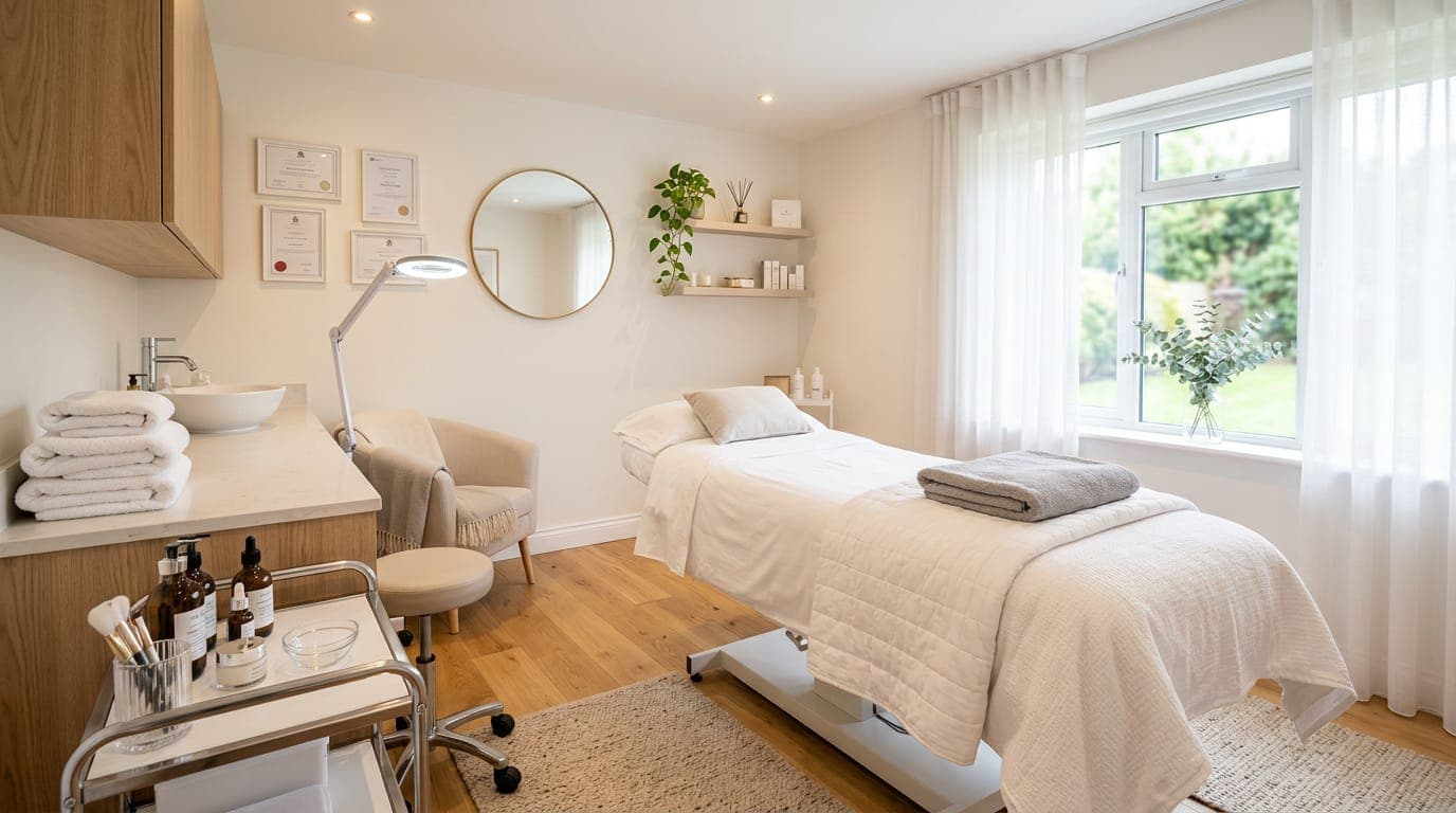 Behandlungsraum im Kosmetikstudio einrichten