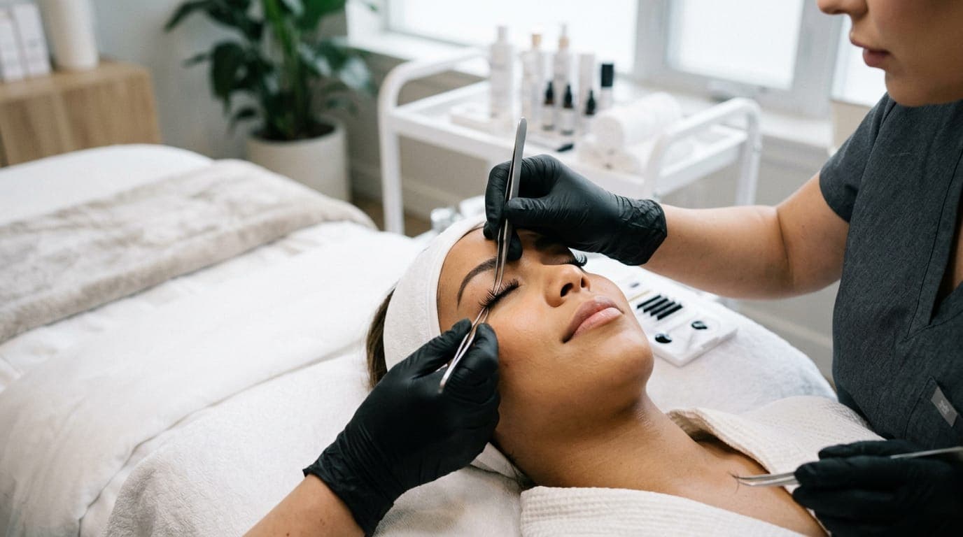 Lash-Kundinnen binden: Wimpernverlängerung und Wiederkehr