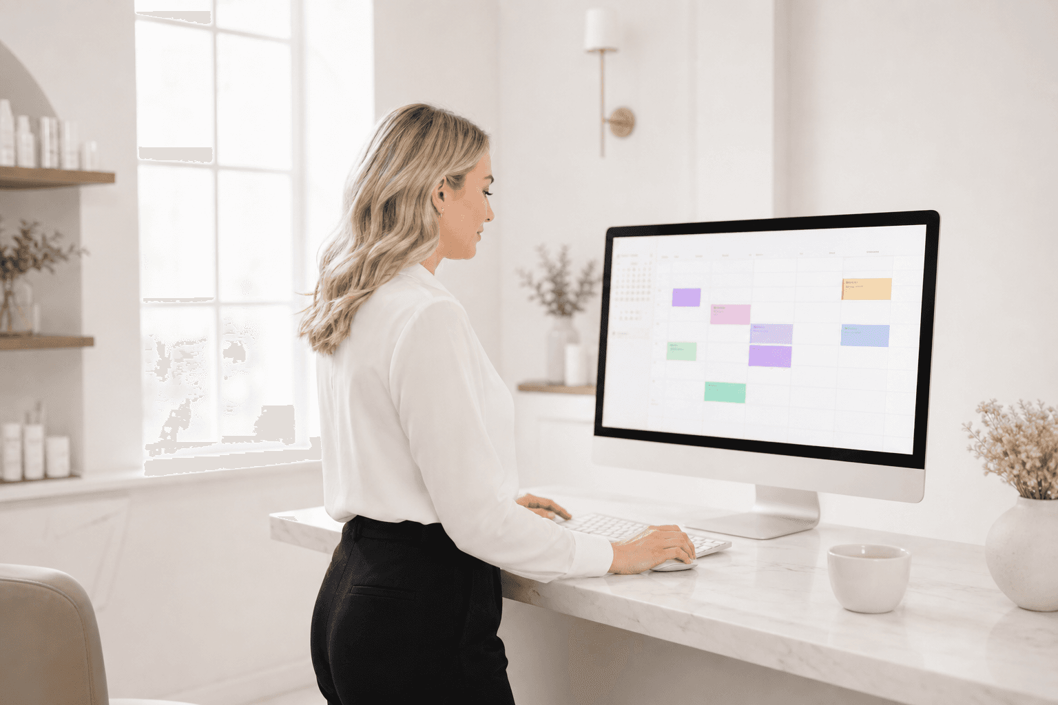Treatflow appointment calendar with weekly planning view