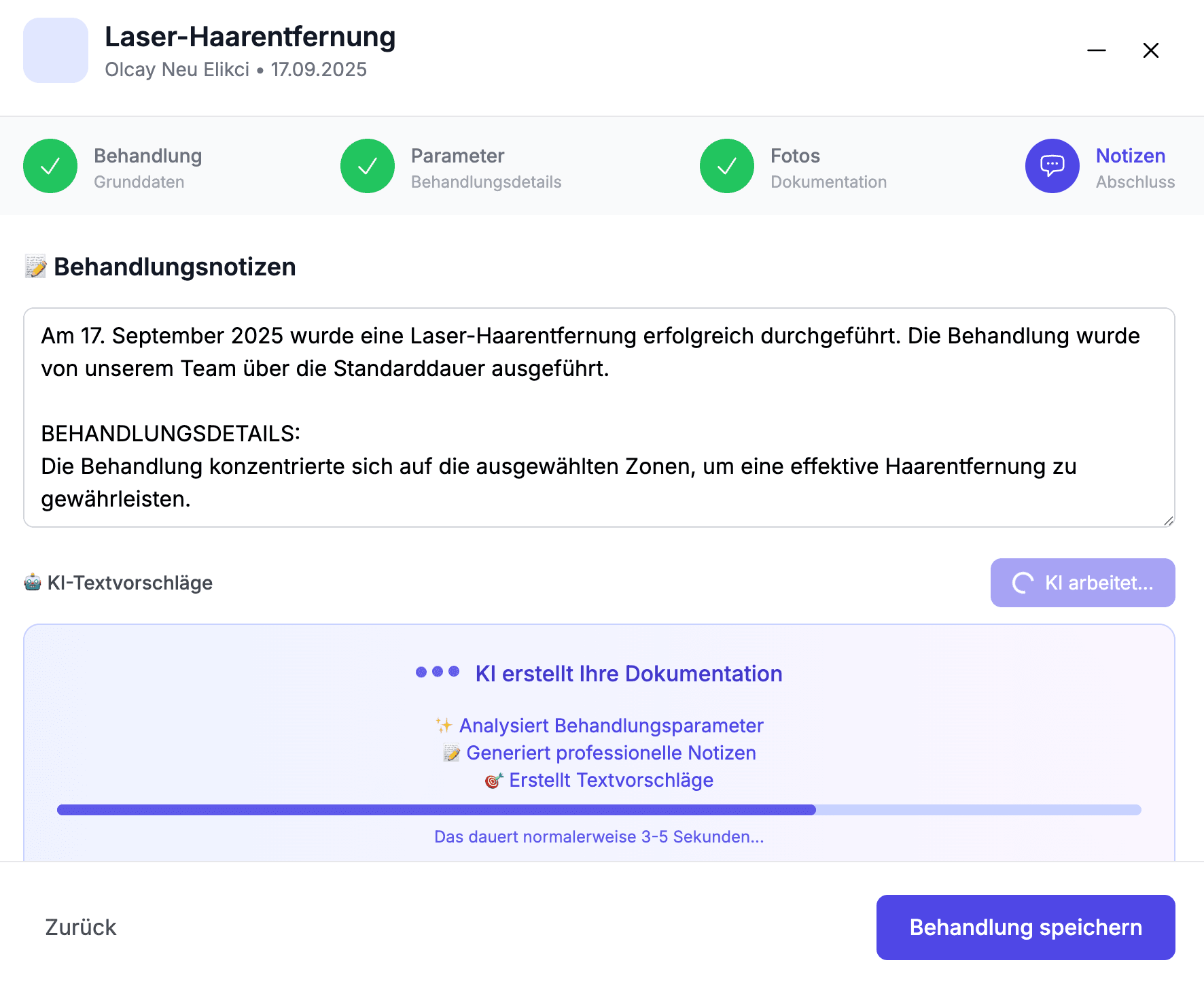 KI-gestützte Dokumentation