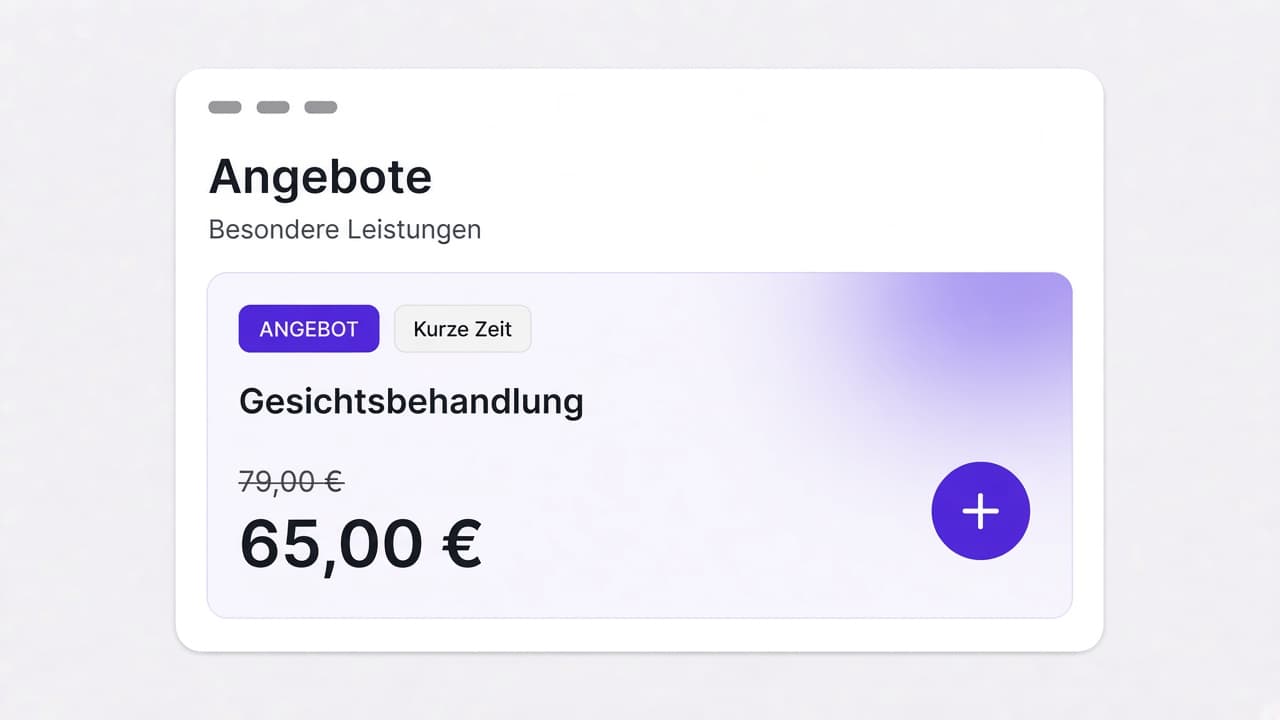 Angebote auf der Buchungsseite