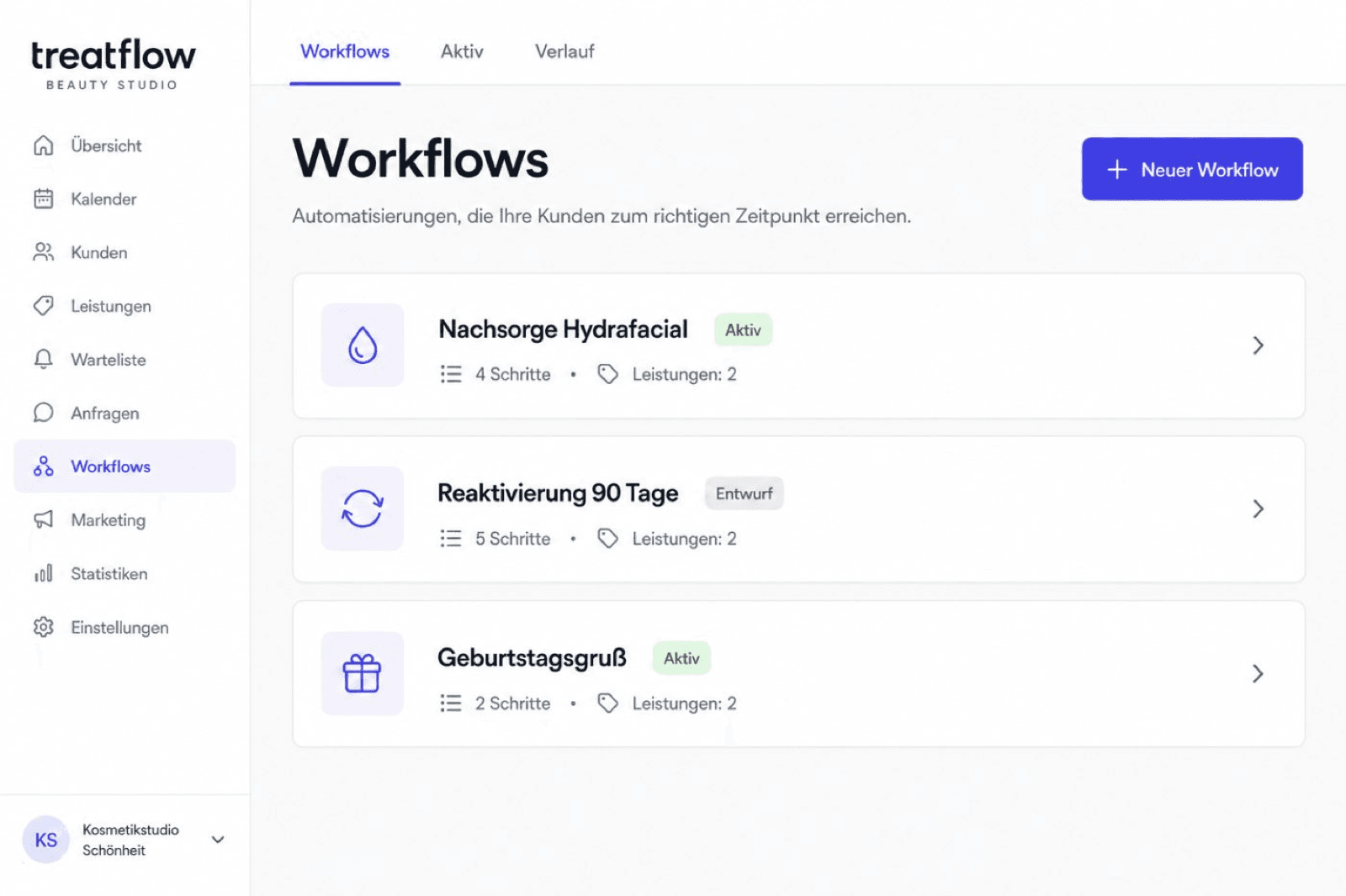 Customer workflows: multi-step automations