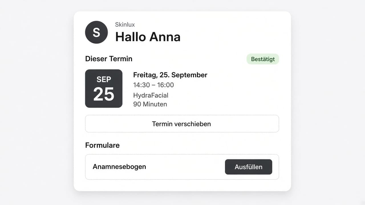 Customers can manage their own appointment